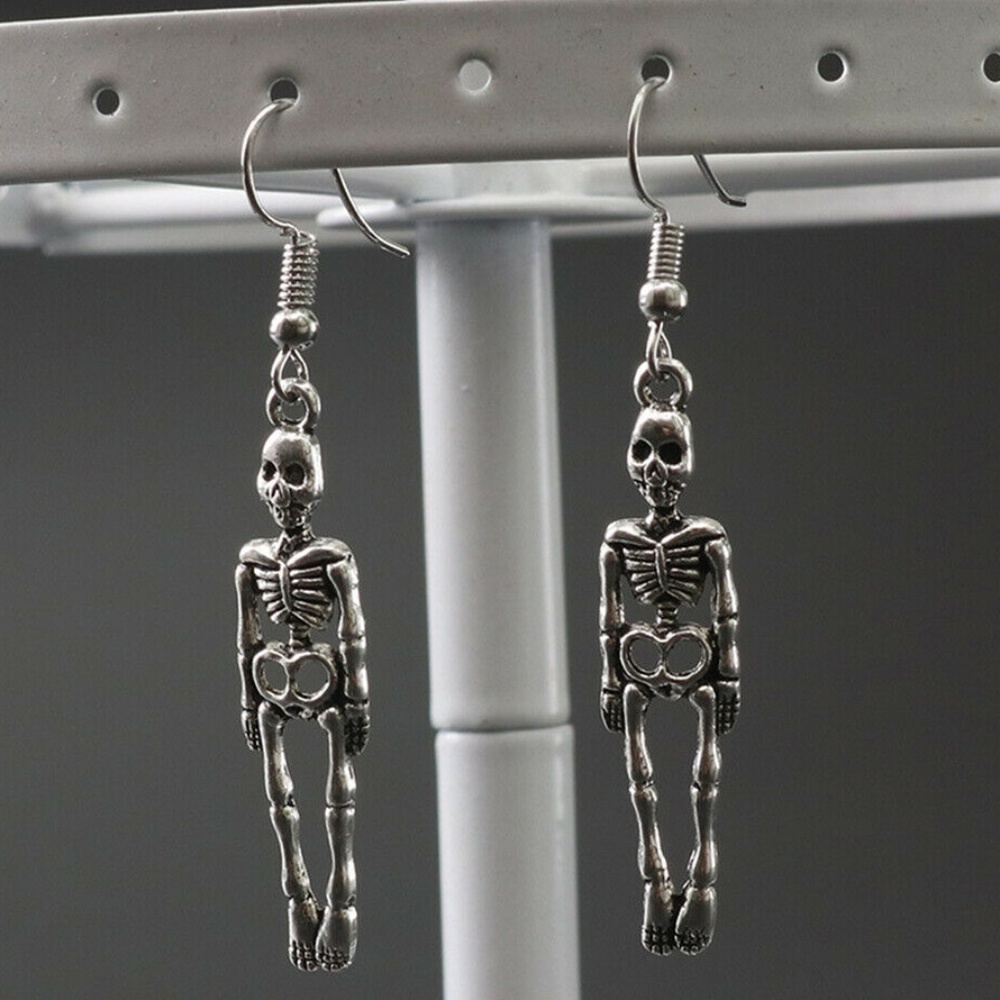 Skeleton Vintage Skull Dangle Gothic Earrings